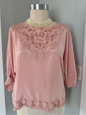 Likely Silk Top in Blush Pink